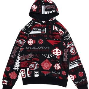 Air Jordan essential Black and Red Hoodie size 2XL